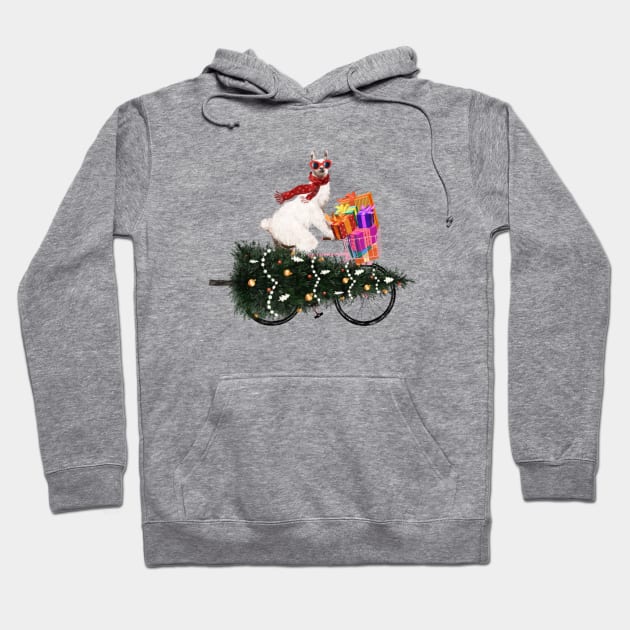 It's Christmas, Llama Hoodie by bignosework